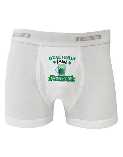 Real Girls Drink Green Beer Boxer Briefs-Boxer Briefs-TooLoud-White-Small-Davson Sales