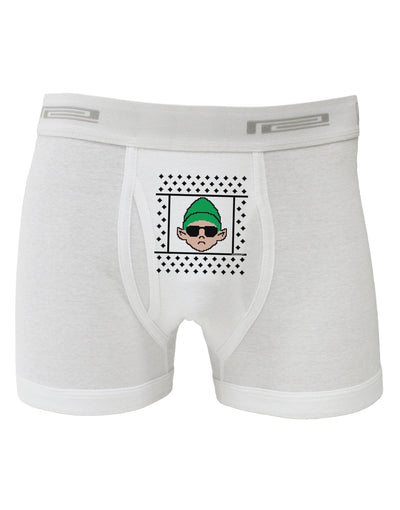 Cool Elf Christmas Sweater Boxer Briefs-Boxer Briefs-TooLoud-White-Small-Davson Sales