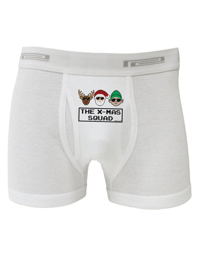 The X-mas Squad Text Boxer Briefs-Boxer Briefs-TooLoud-White-Small-Davson Sales