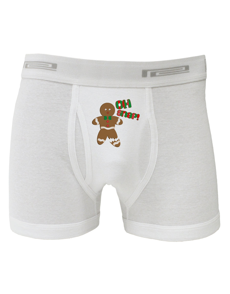 Oh Snap Gingerbread Man Christmas Boxer Briefs-Boxer Briefs-TooLoud-White-Small-Davson Sales