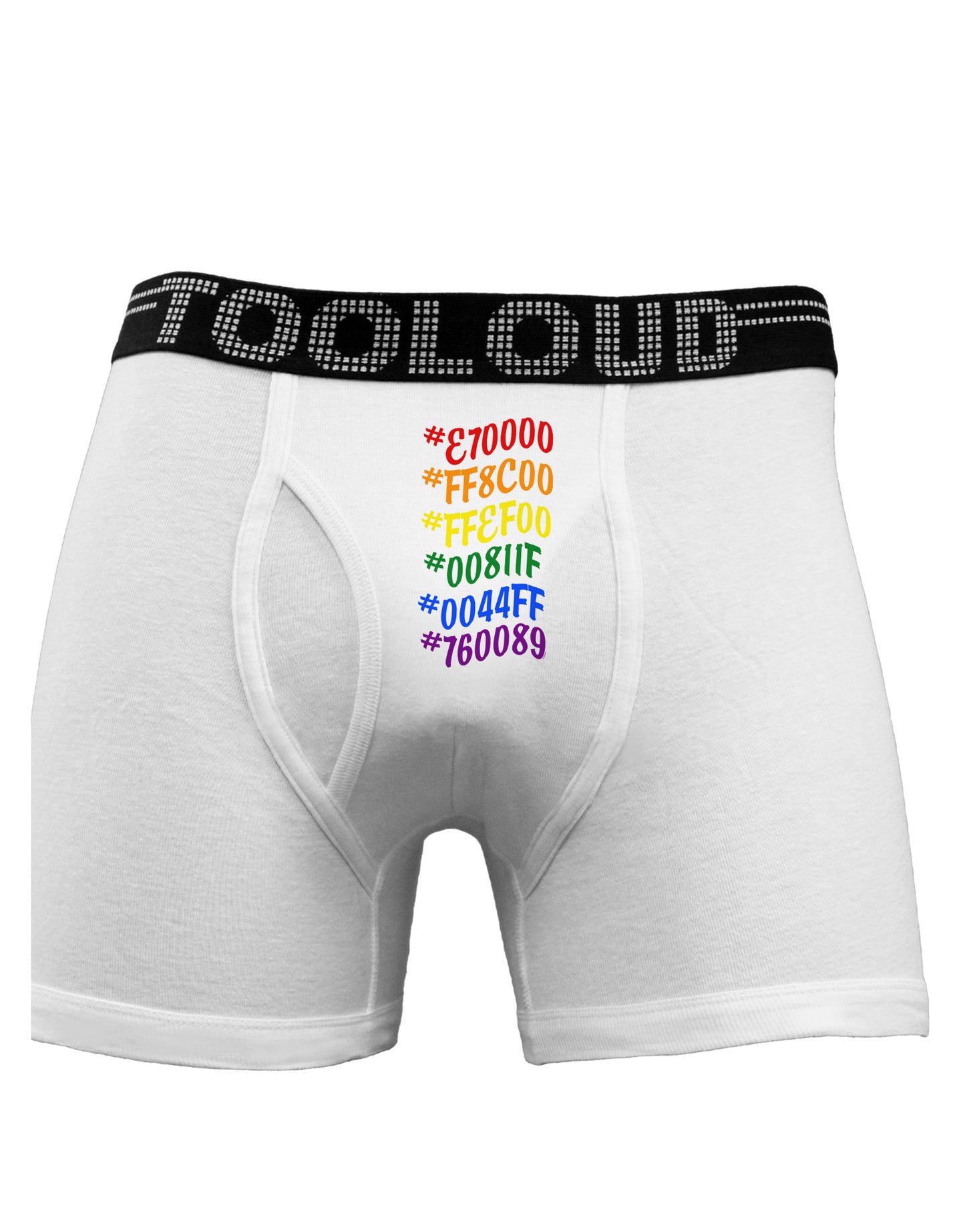 TooLoud Pride Flag Hex Code Boxer Briefs-Boxer Briefs-TooLoud-White-Small-Davson Sales