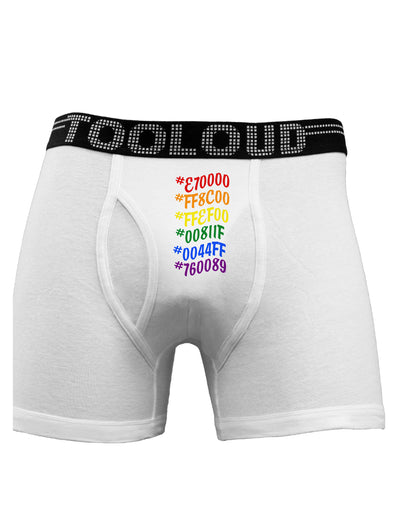 TooLoud Pride Flag Hex Code Boxer Briefs-Boxer Briefs-TooLoud-White-Small-Davson Sales