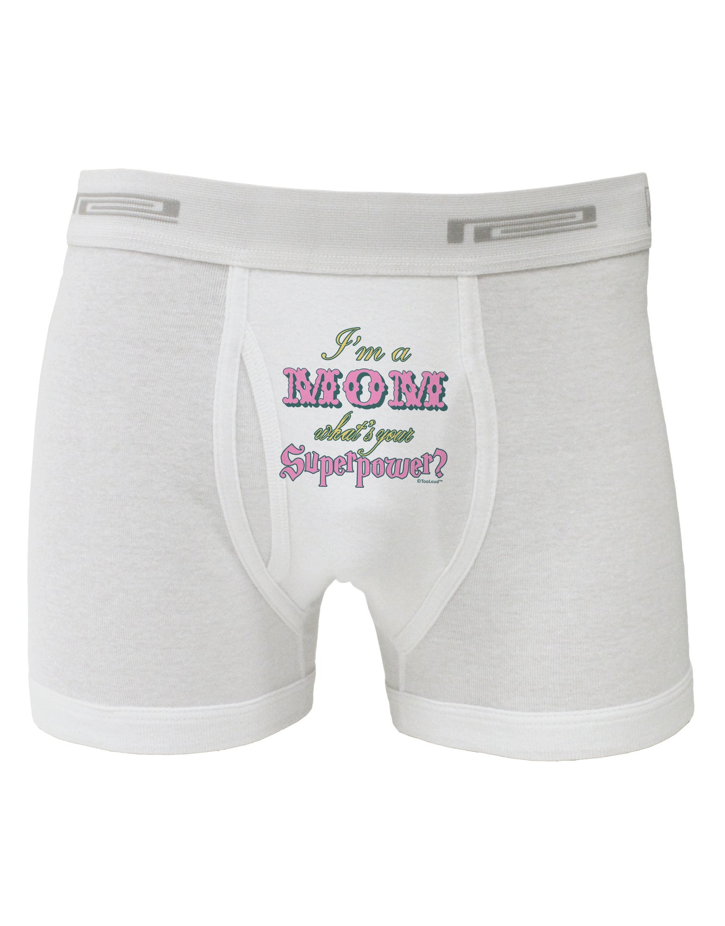 I'm a Mom - What's Your Superpower - Pink Boxer Briefs by TooLoud-Boxer Briefs-TooLoud-White-Small-Davson Sales