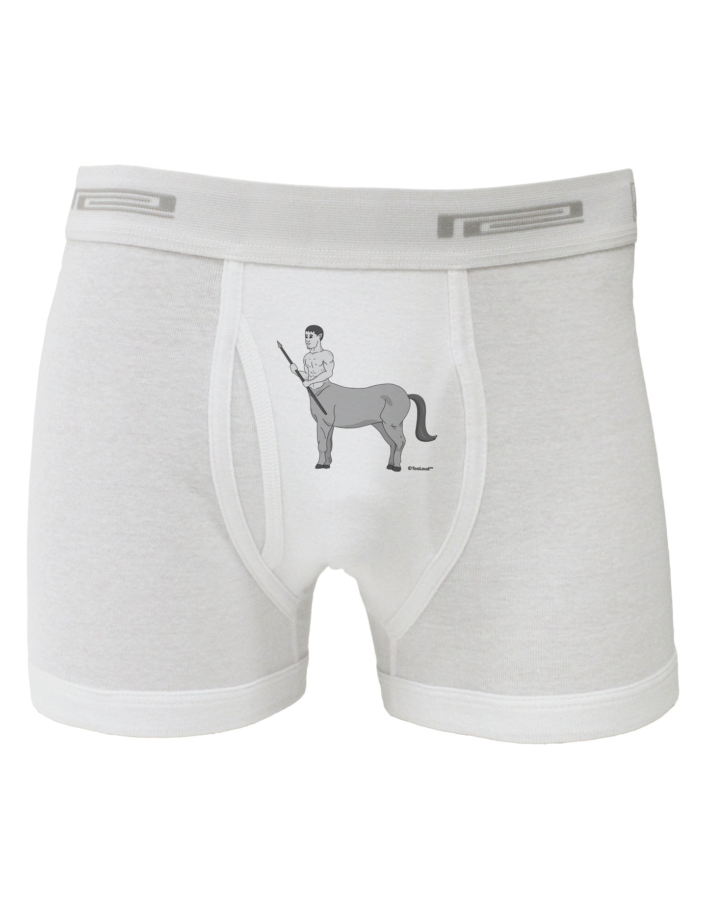 Greek Mythology Centaur Design - Grayscale Boxer Briefs by TooLoud-Boxer Briefs-TooLoud-White-Small-Davson Sales