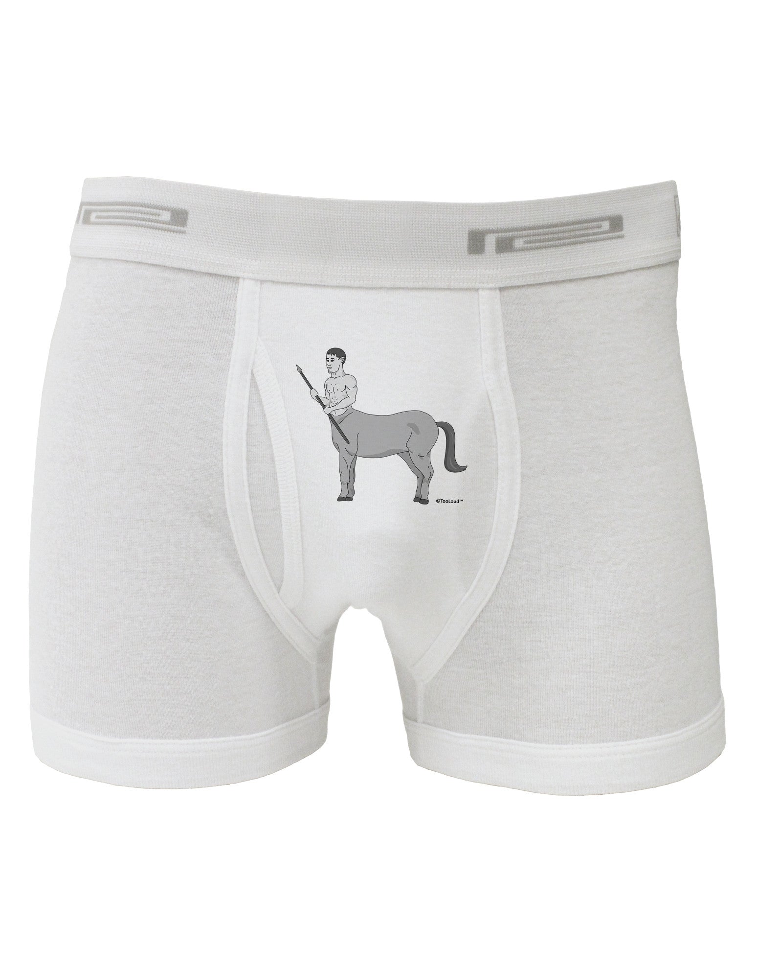 Greek Mythology Centaur Design - Grayscale Boxer Briefs by TooLoud-Boxer Briefs-TooLoud-White-Small-Davson Sales