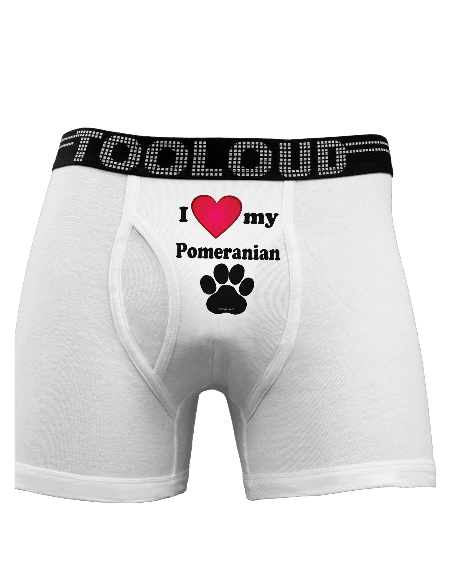 I Heart My Pomeranian Boxer Briefs by TooLoud-Boxer Briefs-TooLoud-White-Small-Davson Sales