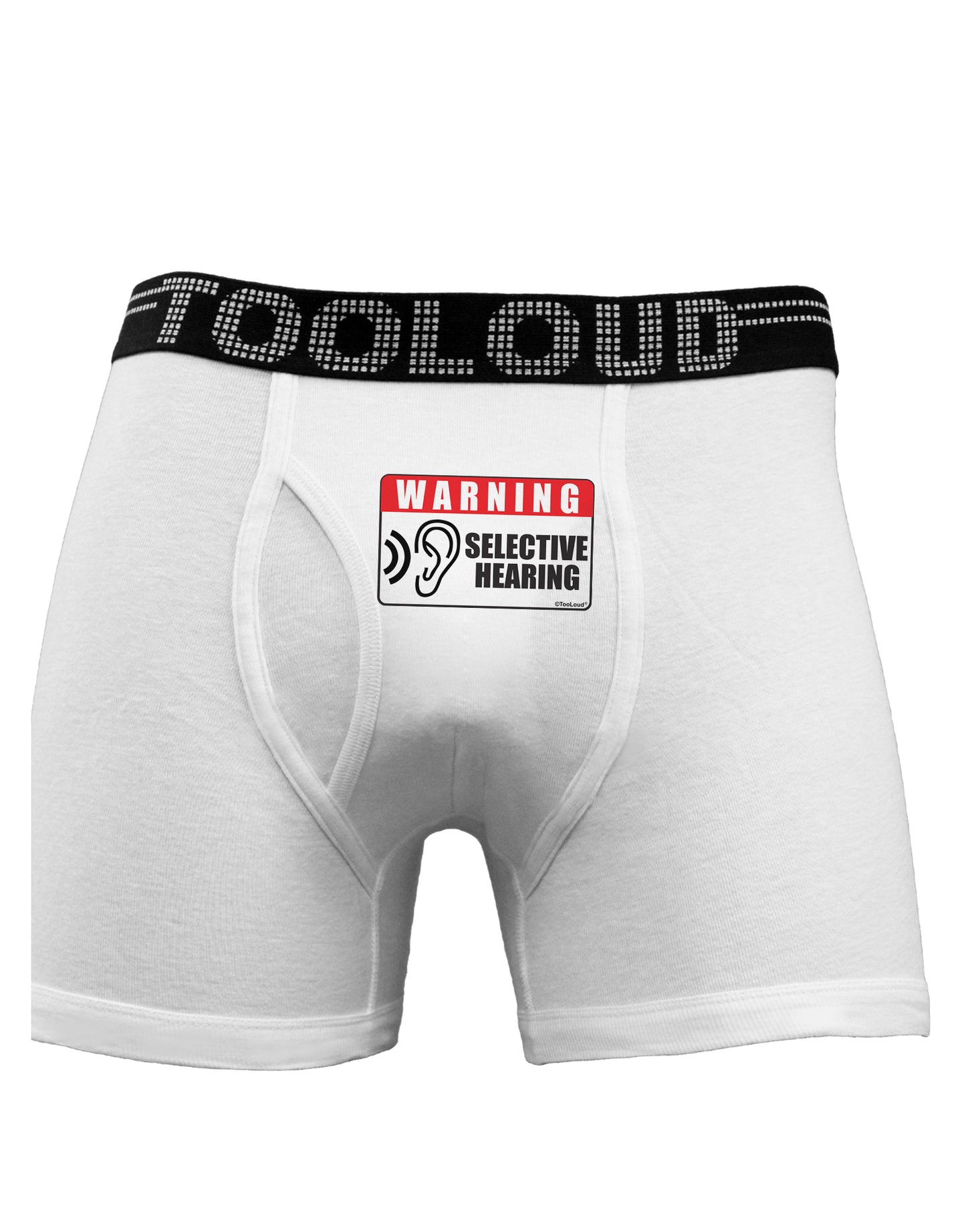 Warning Selective Hearing Funny Boxer Briefs by TooLoud-Boxer Briefs-TooLoud-White-Small-Davson Sales