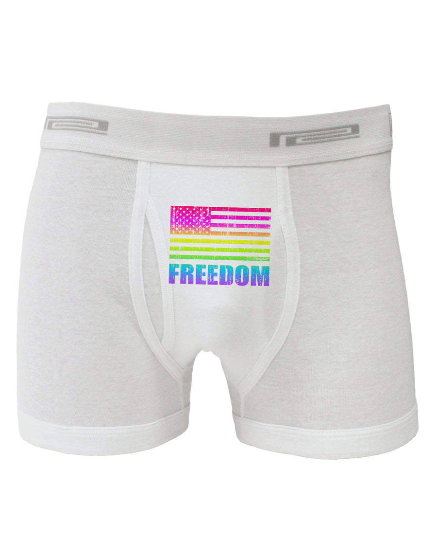 American Pride - Rainbow Flag - Freedom Boxer Briefs-Boxer Briefs-TooLoud-White-Small-Davson Sales