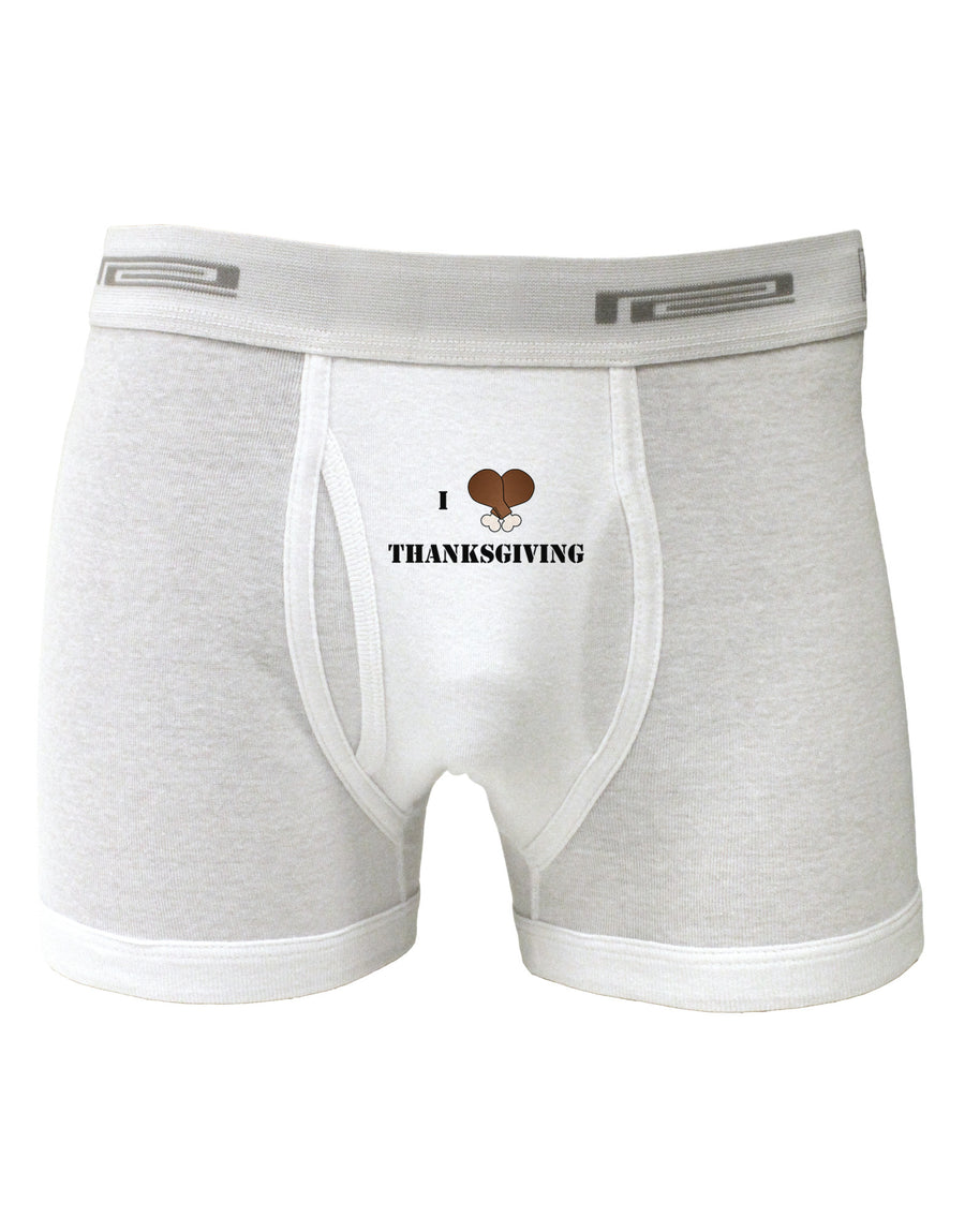 I Heart Thanksgiving Turkey Leg Boxer Briefs-Boxer Briefs-TooLoud-White-Small-Davson Sales