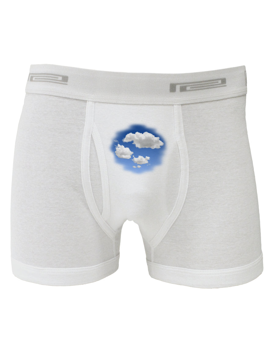 Blue Sky Puffy Clouds Boxer Briefs-Boxer Briefs-TooLoud-White-Small-Davson Sales