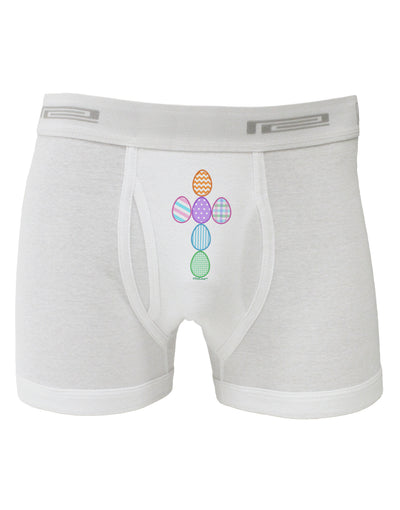 Easter Egg Cross Faux Applique Boxer Briefs-Boxer Briefs-TooLoud-White-Small-Davson Sales