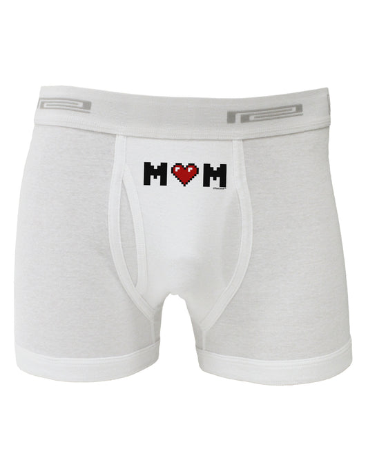 Mom Pixel Heart Boxer Briefs-Boxer Briefs-TooLoud-White-Small-Davson Sales