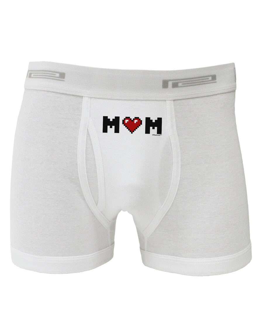 Mom Pixel Heart Boxer Briefs-Boxer Briefs-TooLoud-White-Small-Davson Sales