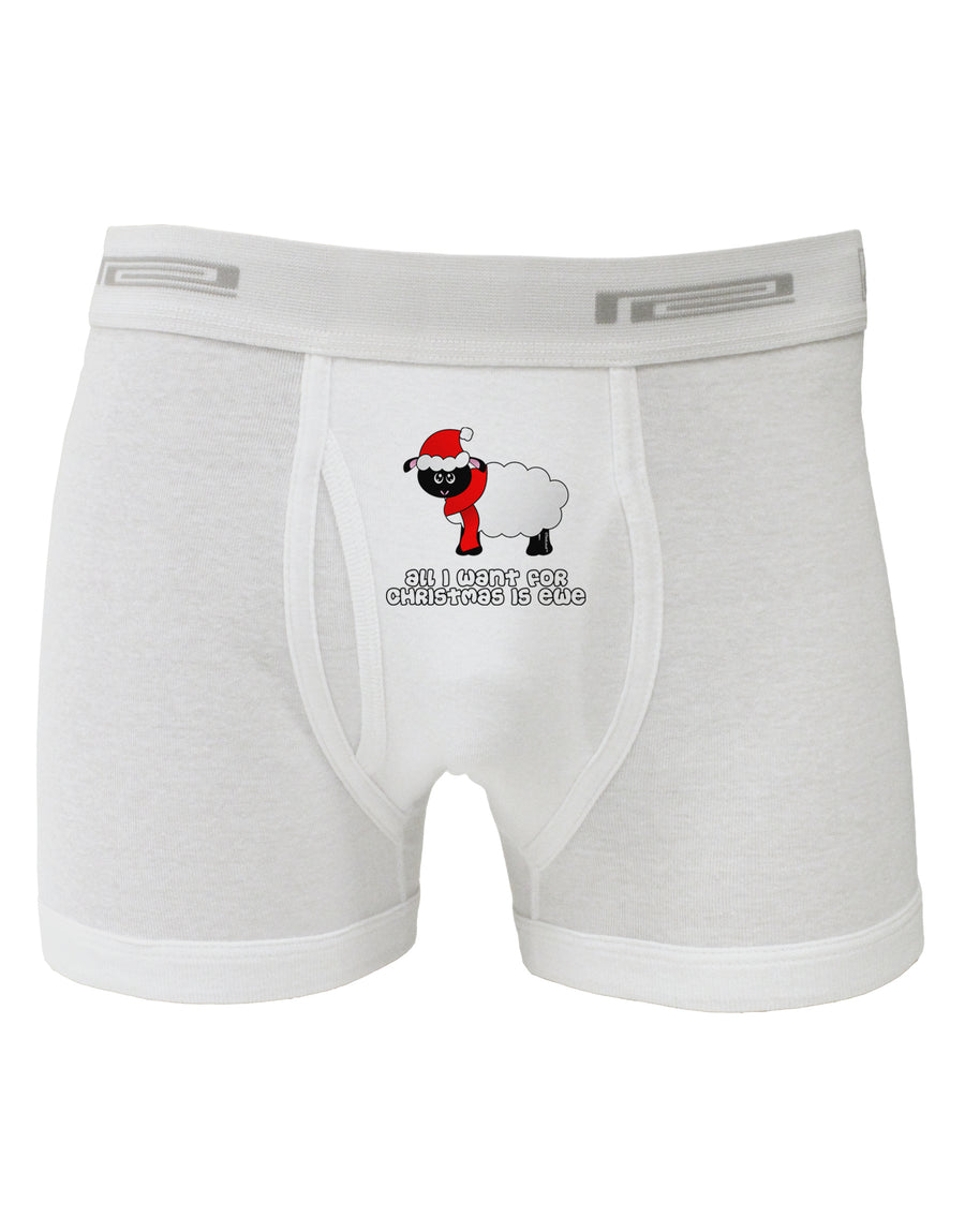 All I Want For Christmas Is Ewe Sheep Boxer Briefs-Boxer Briefs-TooLoud-White-Small-Davson Sales