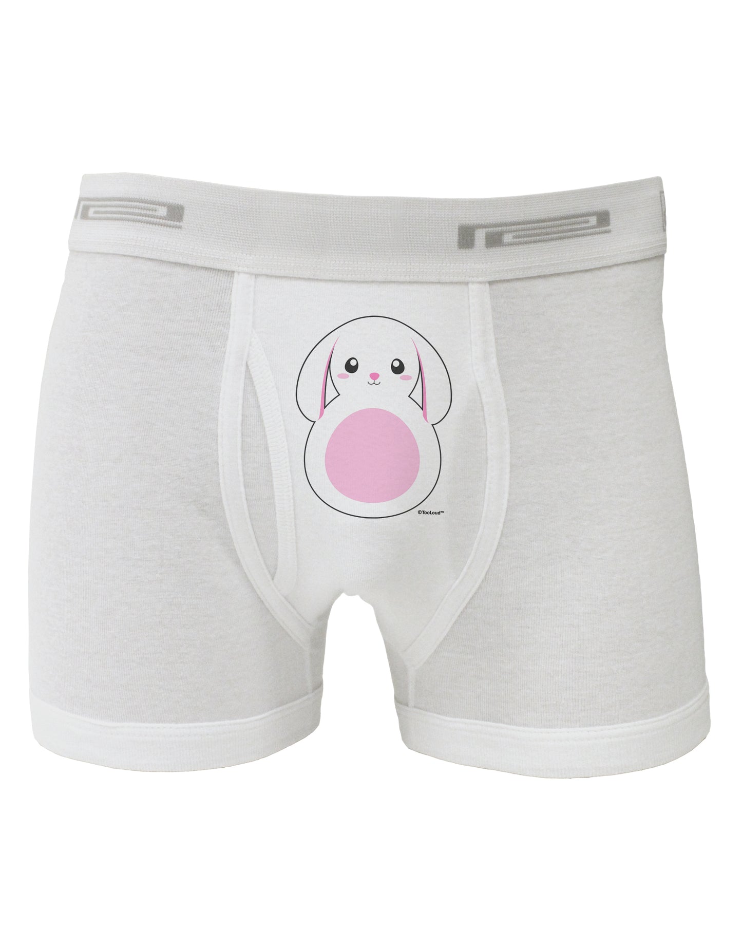 Cute Bunny with Floppy Ears - Pink Boxer Briefs by TooLoud-Boxer Briefs-TooLoud-White-Small-Davson Sales