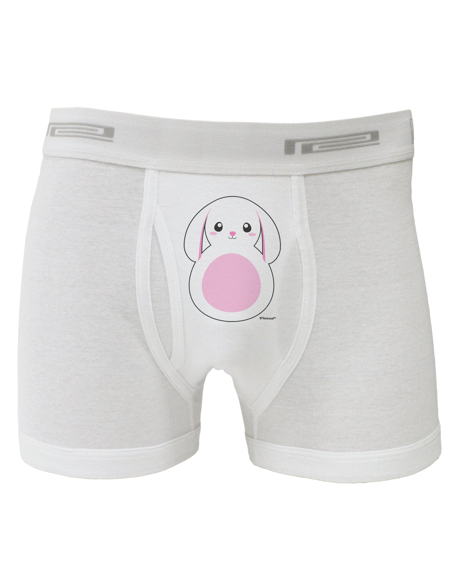Cute Bunny with Floppy Ears - Pink Boxer Briefs by TooLoud-Boxer Briefs-TooLoud-White-Small-Davson Sales