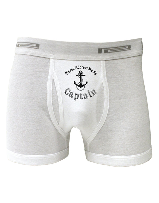 Please Address Me As Captain Boxer Briefs-Boxer Briefs-TooLoud-White-Small-Davson Sales