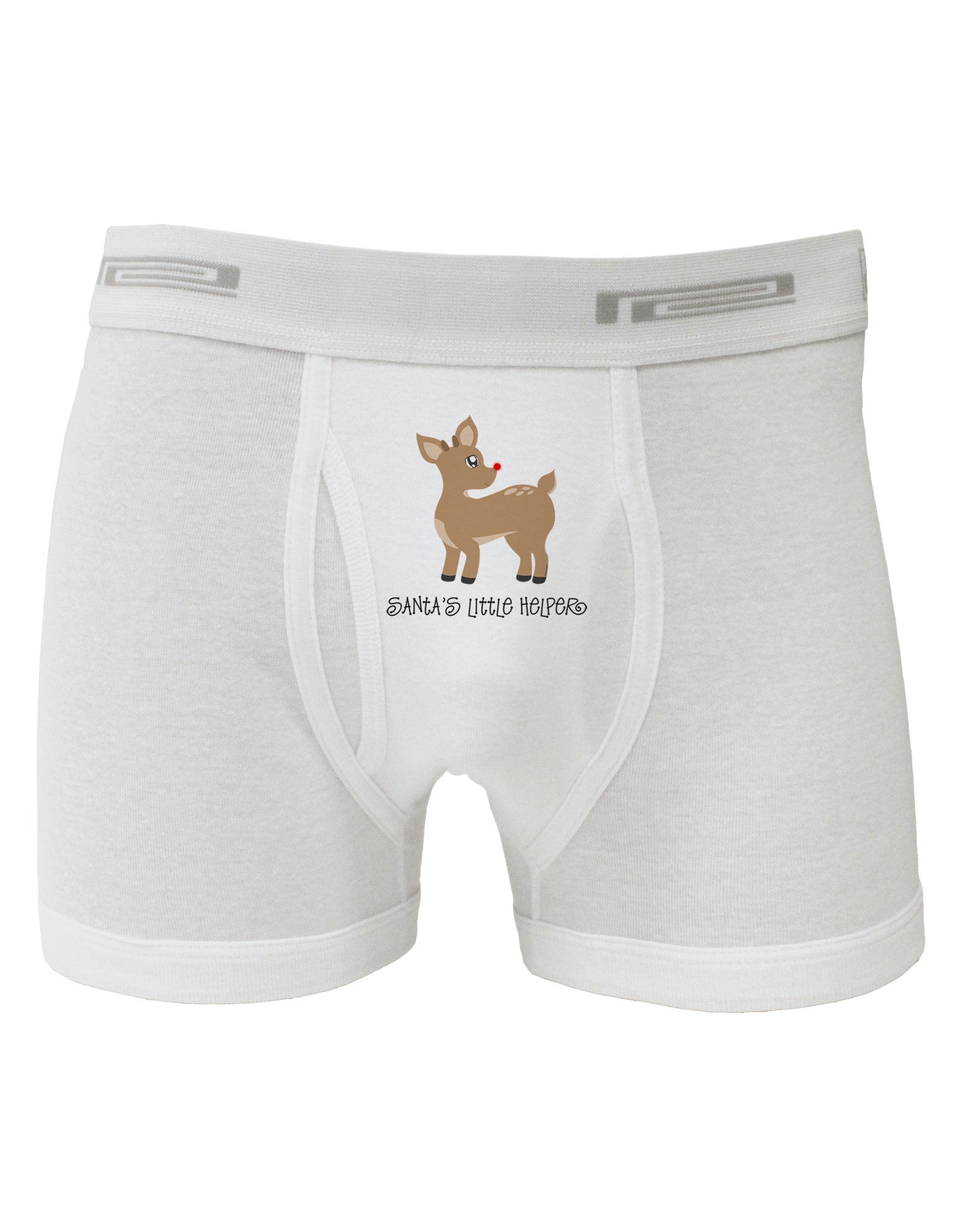 Santa's Little Helper Cute Rudolph - Christmas Boxer Briefs by TooLoud-Boxer Briefs-TooLoud-White-Small-Davson Sales