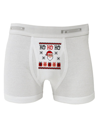 Ho Ho Ho Ugly Christmas Sweater Boxer Briefs-Boxer Briefs-TooLoud-White-Small-Davson Sales