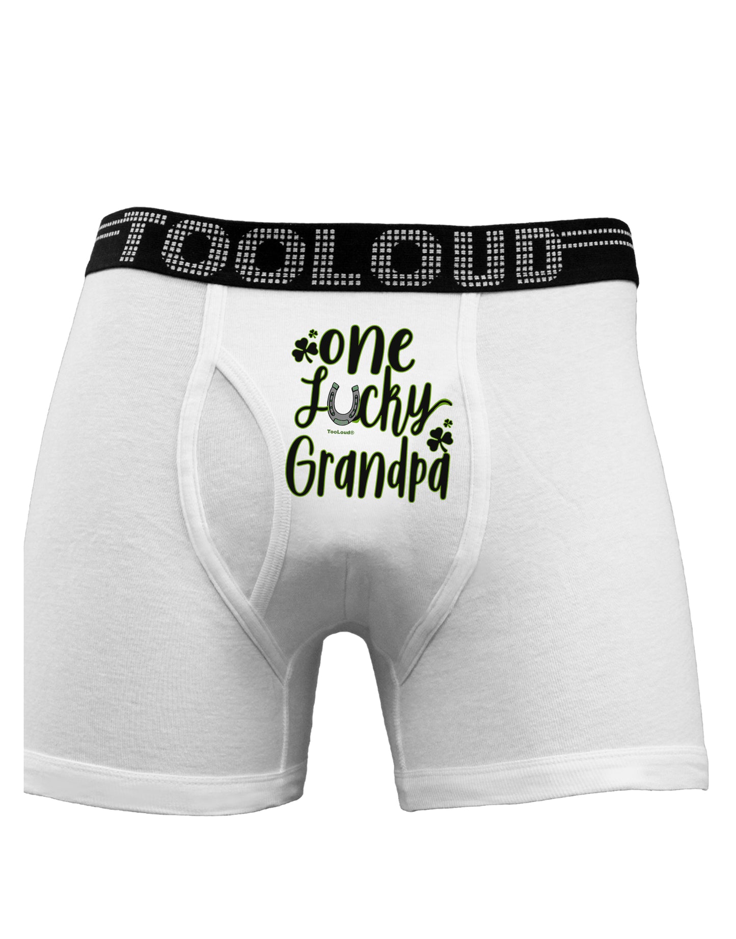 One Lucky Grandpa Shamrock Boxer Briefs-Boxer Briefs-TooLoud-White-Small-Davson Sales