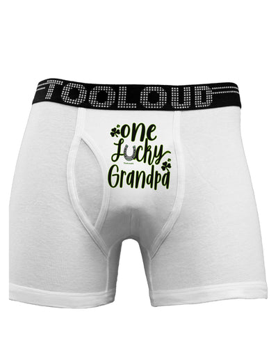 One Lucky Grandpa Shamrock Boxer Briefs-Boxer Briefs-TooLoud-White-Small-Davson Sales