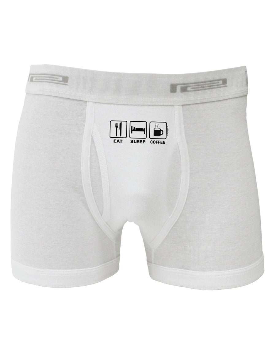 Eat Sleep Coffee Design Boxer Briefs by TooLoud-Boxer Briefs-TooLoud-White-Small-Davson Sales