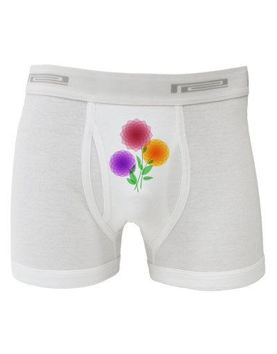 Crystal Dahlias Boxer Briefs-Boxer Briefs-TooLoud-White-Small-Davson Sales