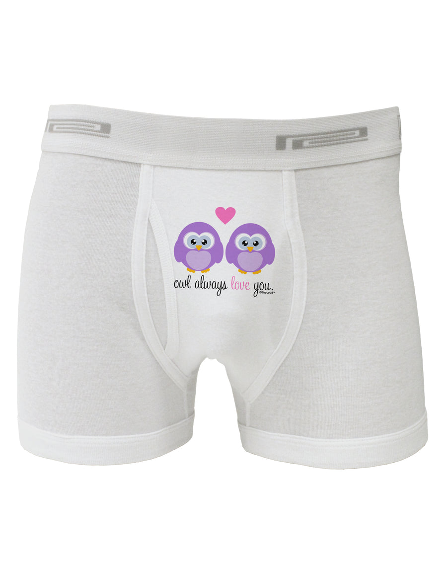 Owl Always Love You - Purple Owls Boxer Briefs by TooLoud-Boxer Briefs-TooLoud-White-Small-Davson Sales