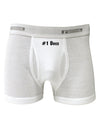#1 Boss Text - Boss Day Boxer Briefs-Boxer Briefs-TooLoud-White-Small-Davson Sales