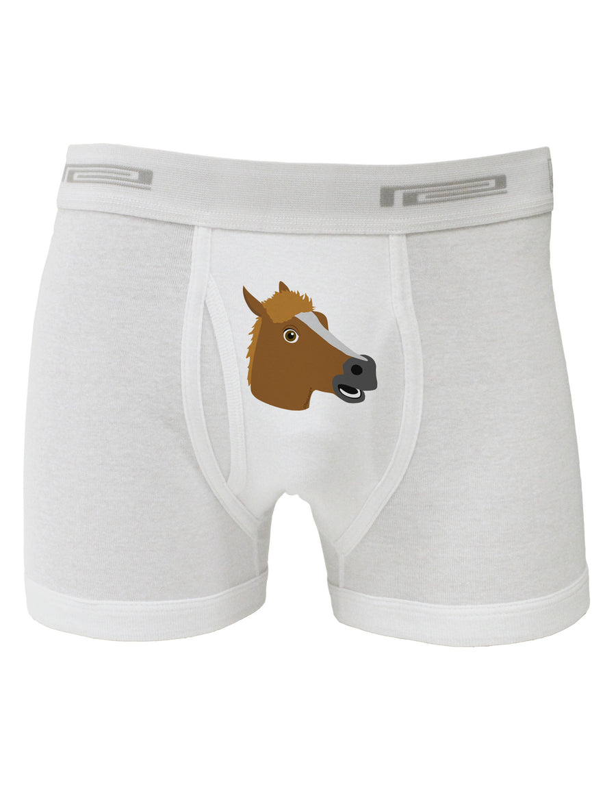 Silly Cartoon Horse Head Boxer Briefs-Boxer Briefs-TooLoud-White-Small-Davson Sales