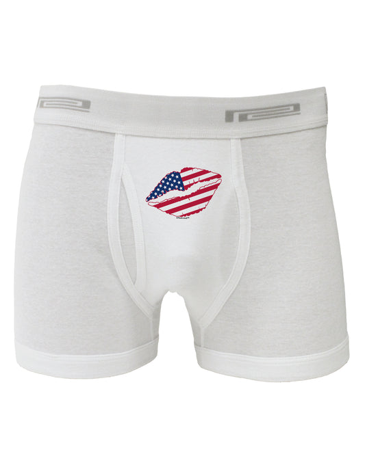 American Flag Lipstick Boxer Briefs-Boxer Briefs-TooLoud-White-Small-Davson Sales