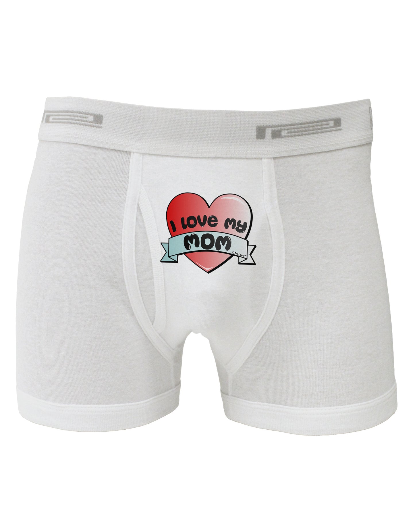 I Love My Mom - Heart Banner Design Boxer Briefs by TooLoud-Boxer Briefs-TooLoud-White-Small-Davson Sales