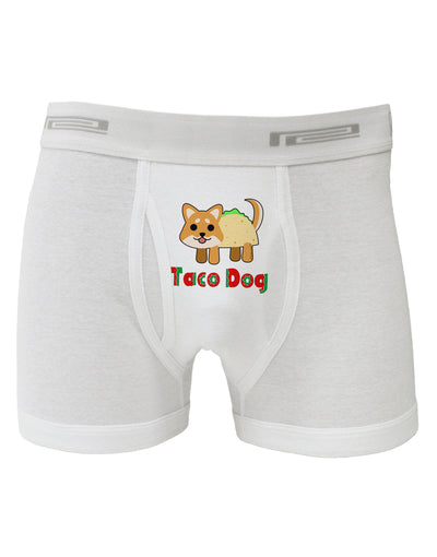 Cute Taco Dog Text Boxer Briefs-Boxer Briefs-TooLoud-White-Small-Davson Sales