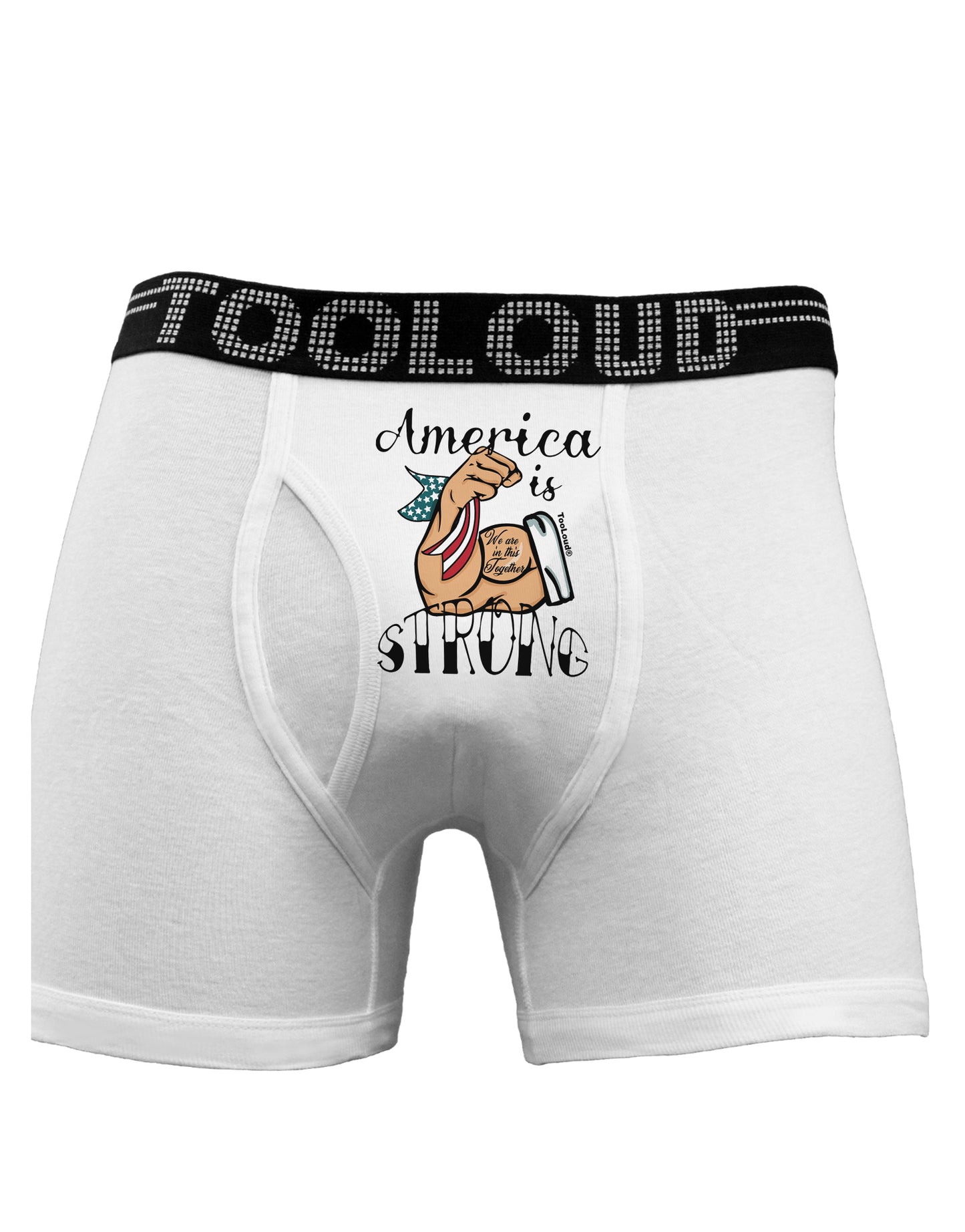 America is Strong We will Overcome This Boxer Briefs-Boxer Briefs-TooLoud-White-Small-Davson Sales