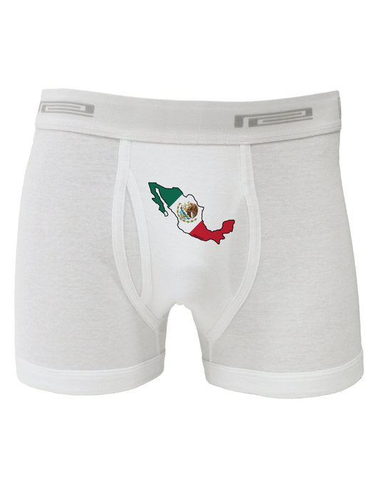 Mexico Outline - Mexican Flag Boxer Briefs by TooLoud-Boxer Briefs-TooLoud-White-Small-Davson Sales
