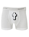 Simple Cross Design Black Boxer Briefs by TooLoud-Boxer Briefs-TooLoud-White-Small-Davson Sales