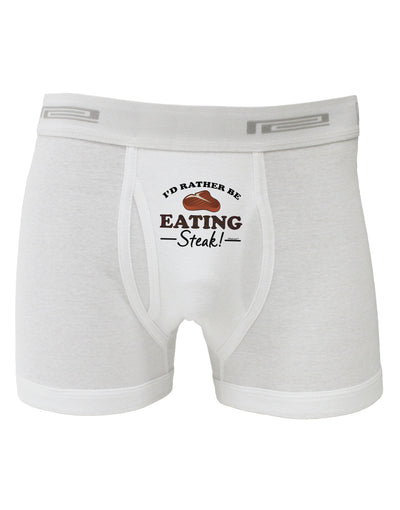 I'd Rather - Steak Boxer Briefs-Boxer Briefs-TooLoud-White-Small-Davson Sales