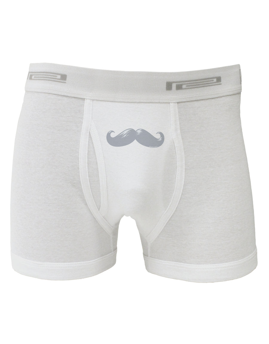 Big Silver White Mustache Boxer Briefs-Boxer Briefs-TooLoud-White-Small-Davson Sales