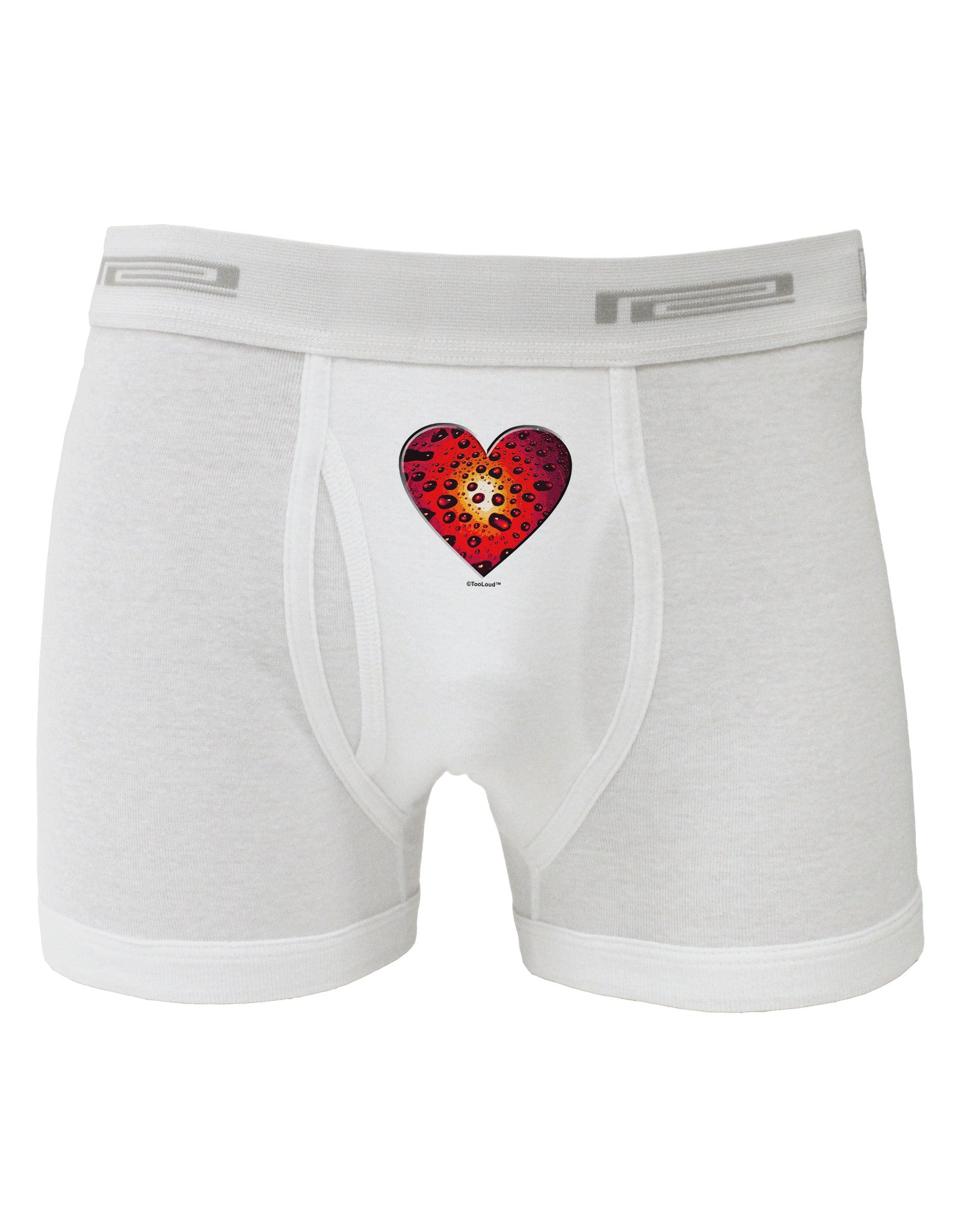 Water Droplet Heart Red Boxer Briefs by TooLoud-Boxer Briefs-TooLoud-White-Small-Davson Sales