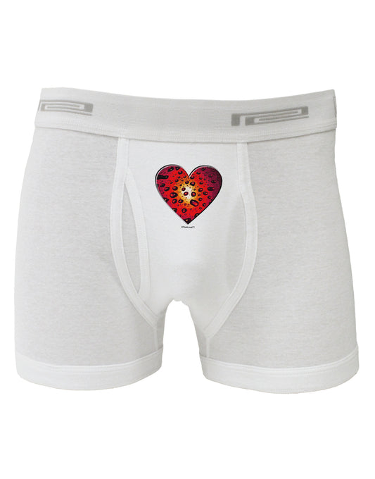 Water Droplet Heart Red Boxer Briefs by TooLoud-Boxer Briefs-TooLoud-White-Small-Davson Sales