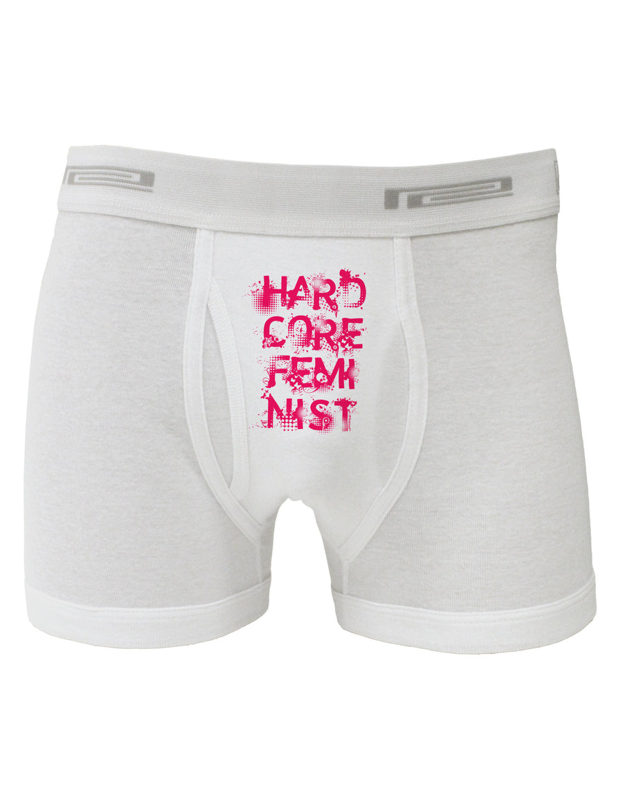 Hardcore Feminist - Pink Boxer Briefs-Boxer Briefs-TooLoud-White-Small-Davson Sales