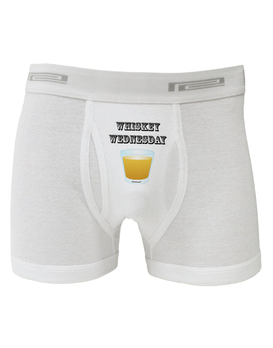 Whiskey Wednesday Design - Text Boxer Briefs by TooLoud-Boxer Briefs-TooLoud-White-Small-Davson Sales