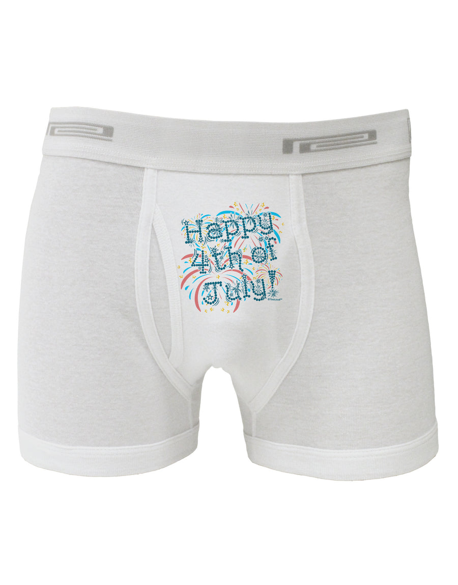 Happy 4th of July - Fireworks Design Boxer Briefs-Boxer Briefs-TooLoud-White-Small-Davson Sales