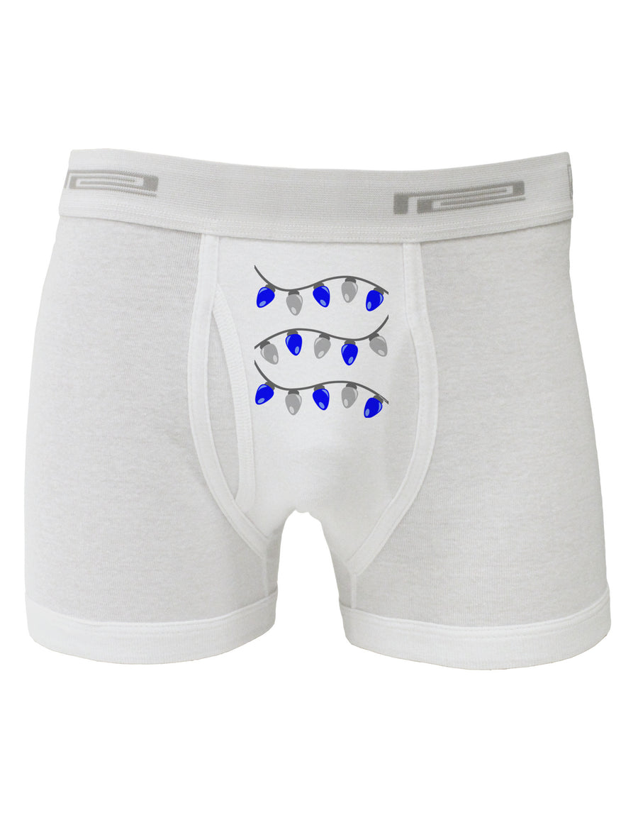 Hanukkah Lights Blue and Silver Boxer Briefs-Boxer Briefs-TooLoud-White-Small-Davson Sales