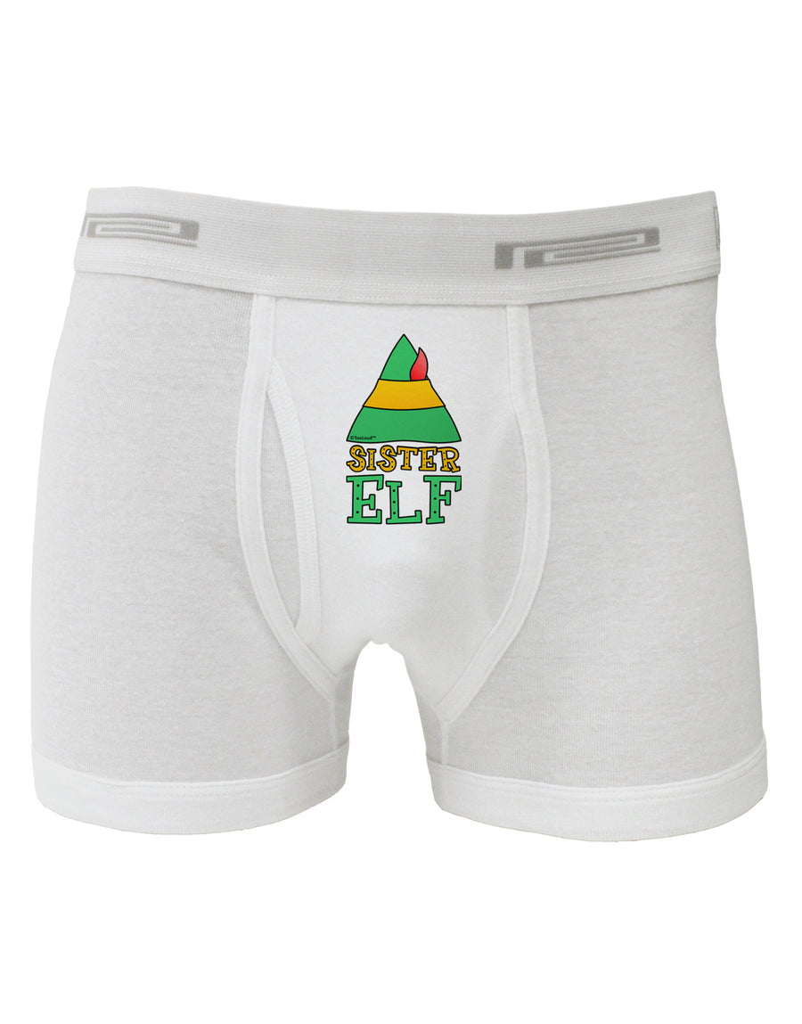 Matching Christmas Design - Elf Family - Sister Elf Boxer Briefs-Boxer Briefs-TooLoud-White-Small-Davson Sales