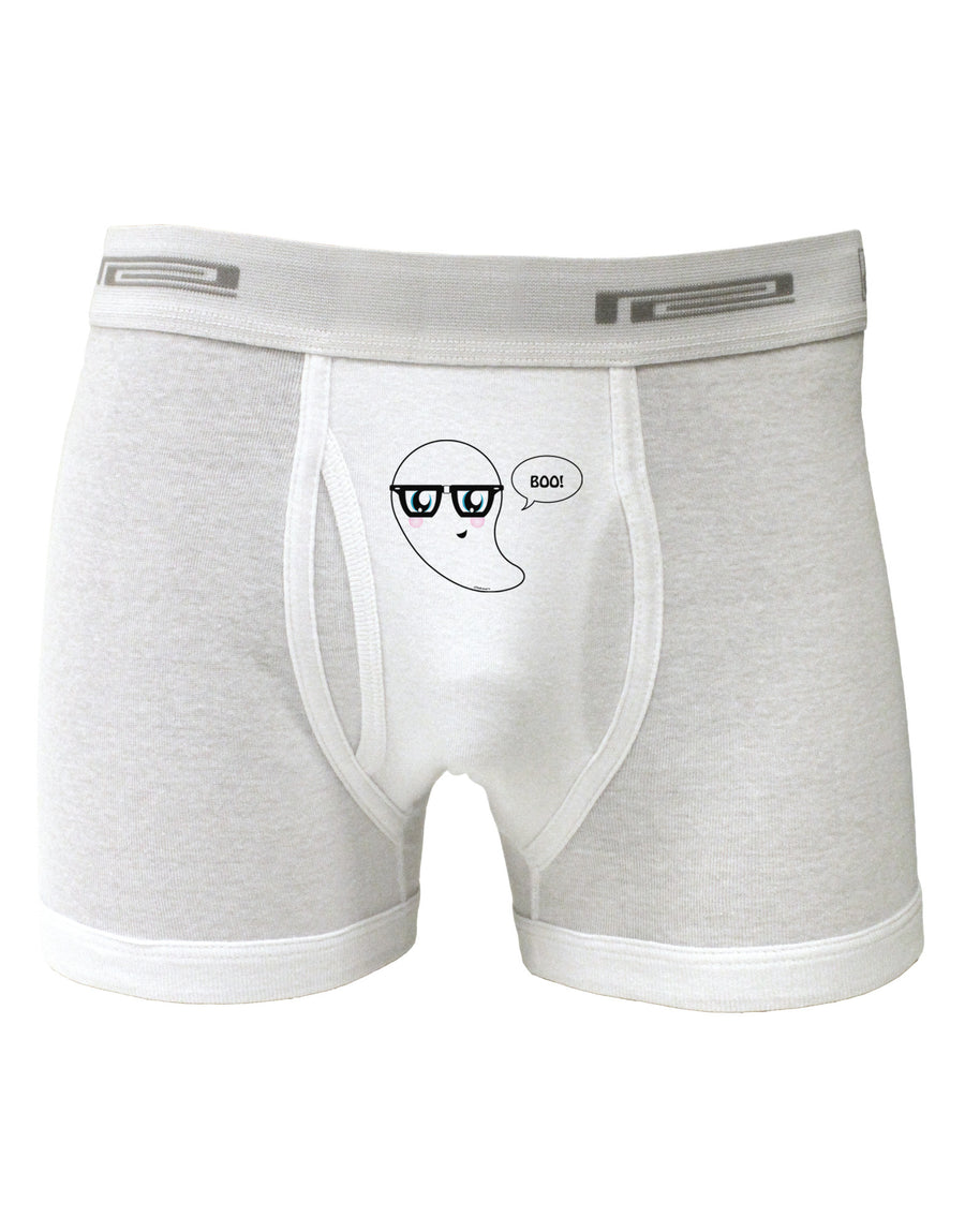 Cute Nerd Ghost Boo Halloween Boxer Briefs-Boxer Briefs-TooLoud-White-Small-Davson Sales