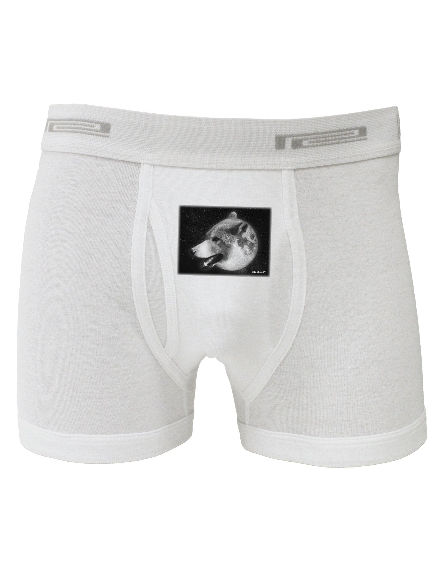 White Wolf Moon Boxer Briefs-Boxer Briefs-TooLoud-White-Small-Davson Sales