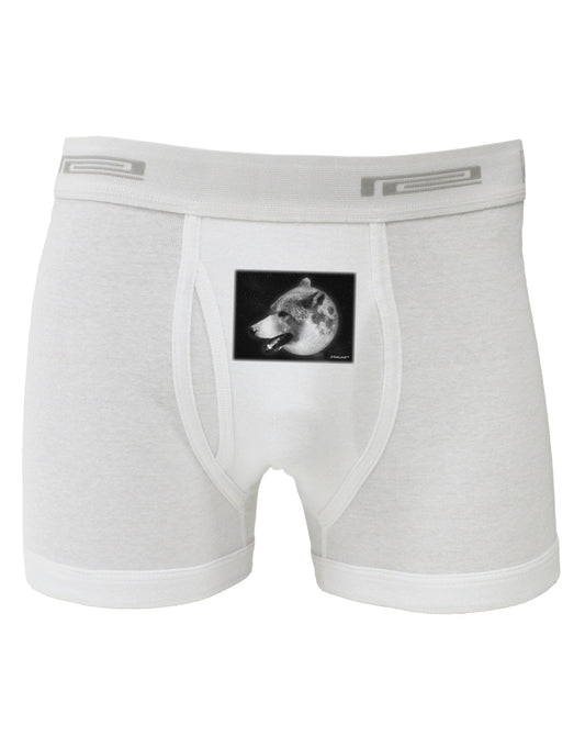 White Wolf Moon Boxer Briefs-Boxer Briefs-TooLoud-White-Small-Davson Sales