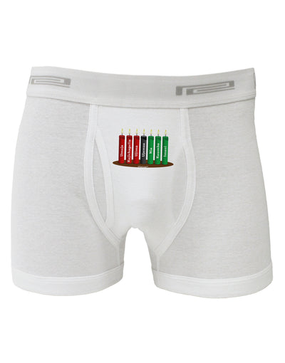 Kwanzaa Candles 7 Principles Boxer Briefs-Boxer Briefs-TooLoud-White-Small-Davson Sales