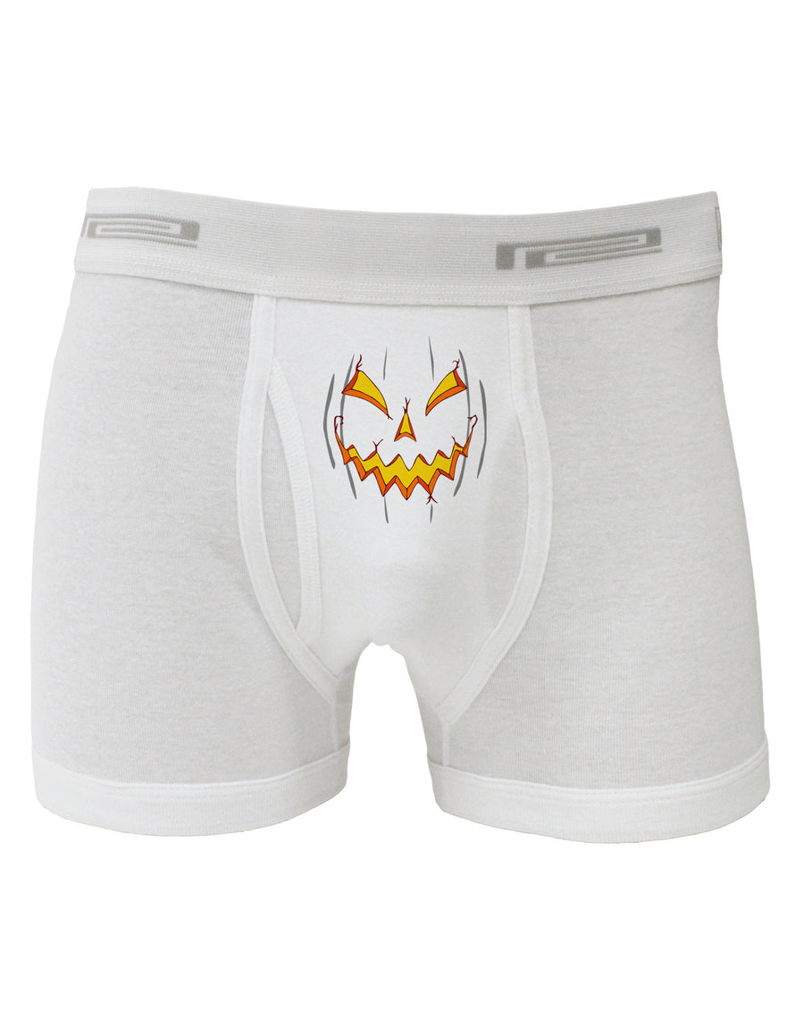 Scary Glow Evil Jack O Lantern Pumpkin Boxer Briefs-Boxer Briefs-TooLoud-White-Small-Davson Sales